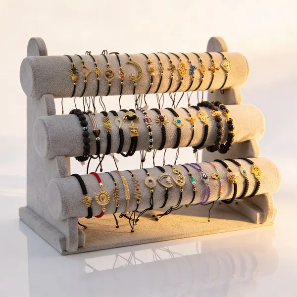 Paquete de 5 Pulseras de Hilo Modelo Aleatorio Mujer Accesorio Moda Bisuteria