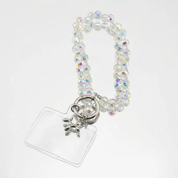 Charm Pulsera Cristal Cordon con Perrito Globo Decorativo Mujer