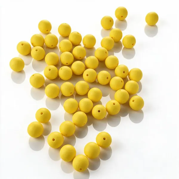 Pack de 50 Cuentas de Goma Amarillas