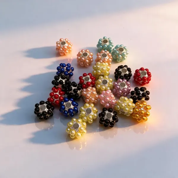 Pack de 25 Cuentas Perla Zinc de Colores