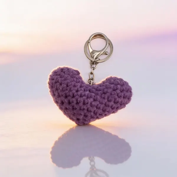 Llavero Corazón Tejido