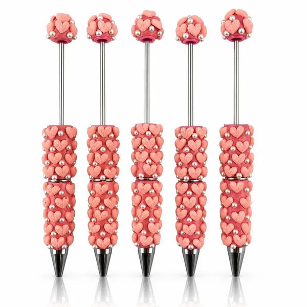 Pack de 5 Plumas con Corazones