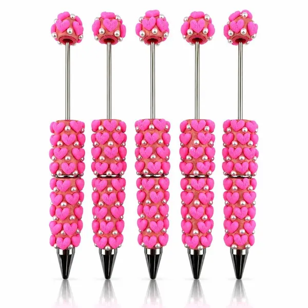 Pack de 5 Plumas con Corazones