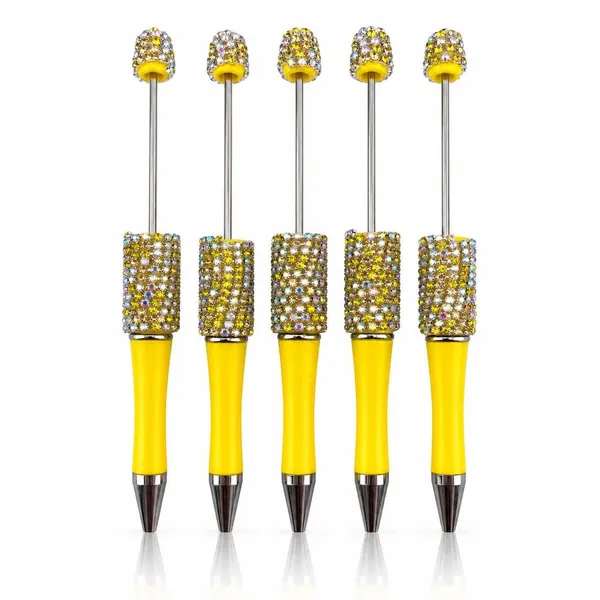 Pack 5 Plumas Cadena Con Cristales