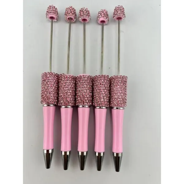 Pack 5 Plumas Cadena Con Cristales