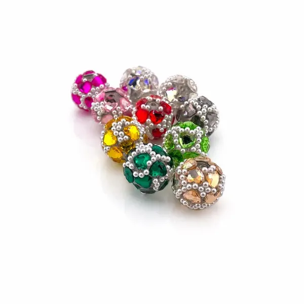 Pack 10 Cuentas Cristales Corazones