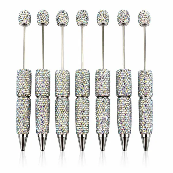 Pack 7 Plumas con Cristales Tornasol Mix
