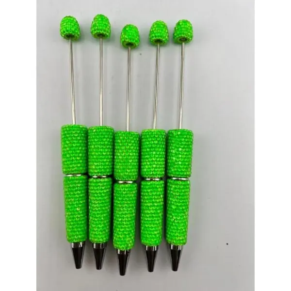 Pack 5 Plumas con Cristales Transparentes