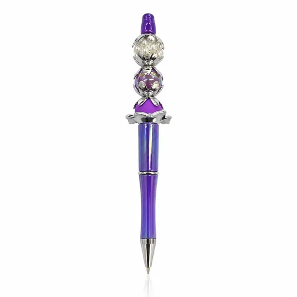 Pluma Tornasol con Cuentas
