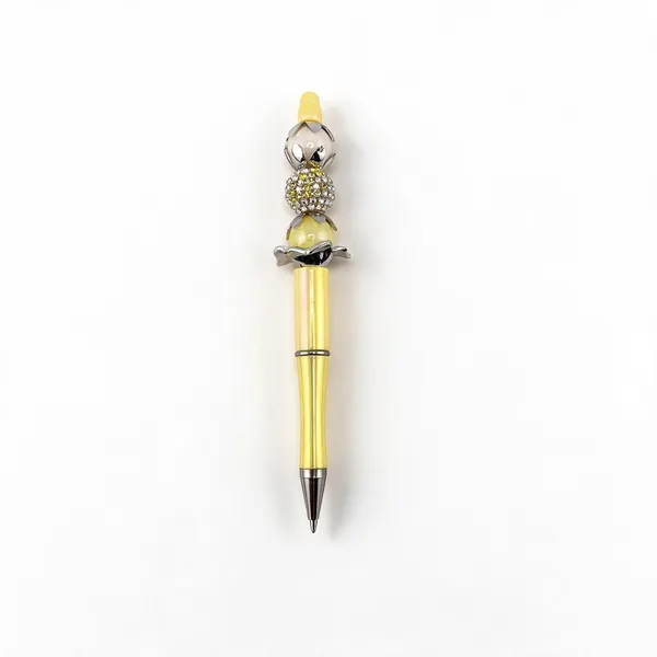 Pluma Tornasol Verdes con Cuentas