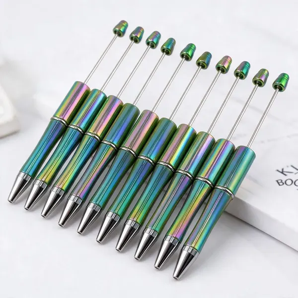 Pack de 10 Plumas Verdes Tornasol