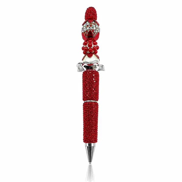 Pluma Con Cristales y Cuentas